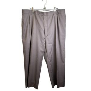 Louis Dell’ Olio Mens Wool Dress Pants sz.‎ 46X27 Brown Pleated